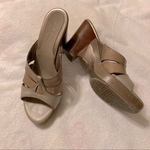 DONATED:  Cole Haan bronze slide sandals, size 7 1/2